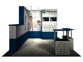 Multiquad modular trade show display.